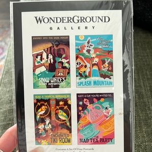 Set of 4 Disney Postcards